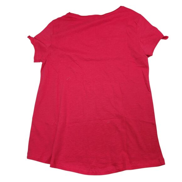 DeFacto Basic Women Casual Short Sleeve V-Neck T-Shirt Pink Size Small - Picture 2 of 9